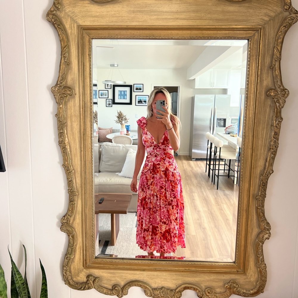 Hello Molly Red And White One Shoulder Sundress - image 1